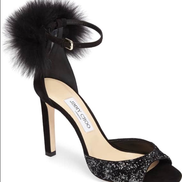 Jimmy Choo Shoes - Jimmy Choo Suri Genuine Fox Fur Sandal Women 5.5